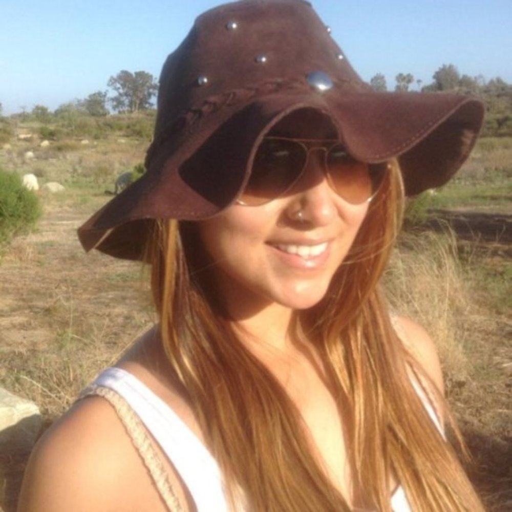 Suede Leather Hat, Floppy hat,Hippie hat,Western